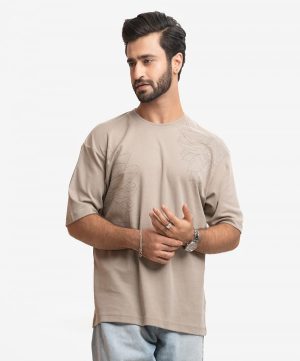 Sage Green Interlock Drop Shoulder T-Shirt